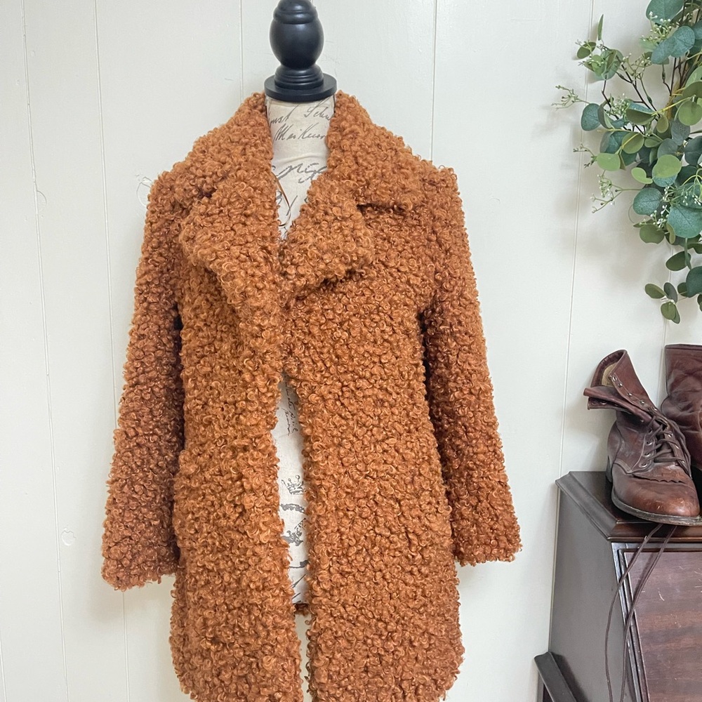 River Island Ted’s coat petite small  Fuzzy Furry comfy Coat